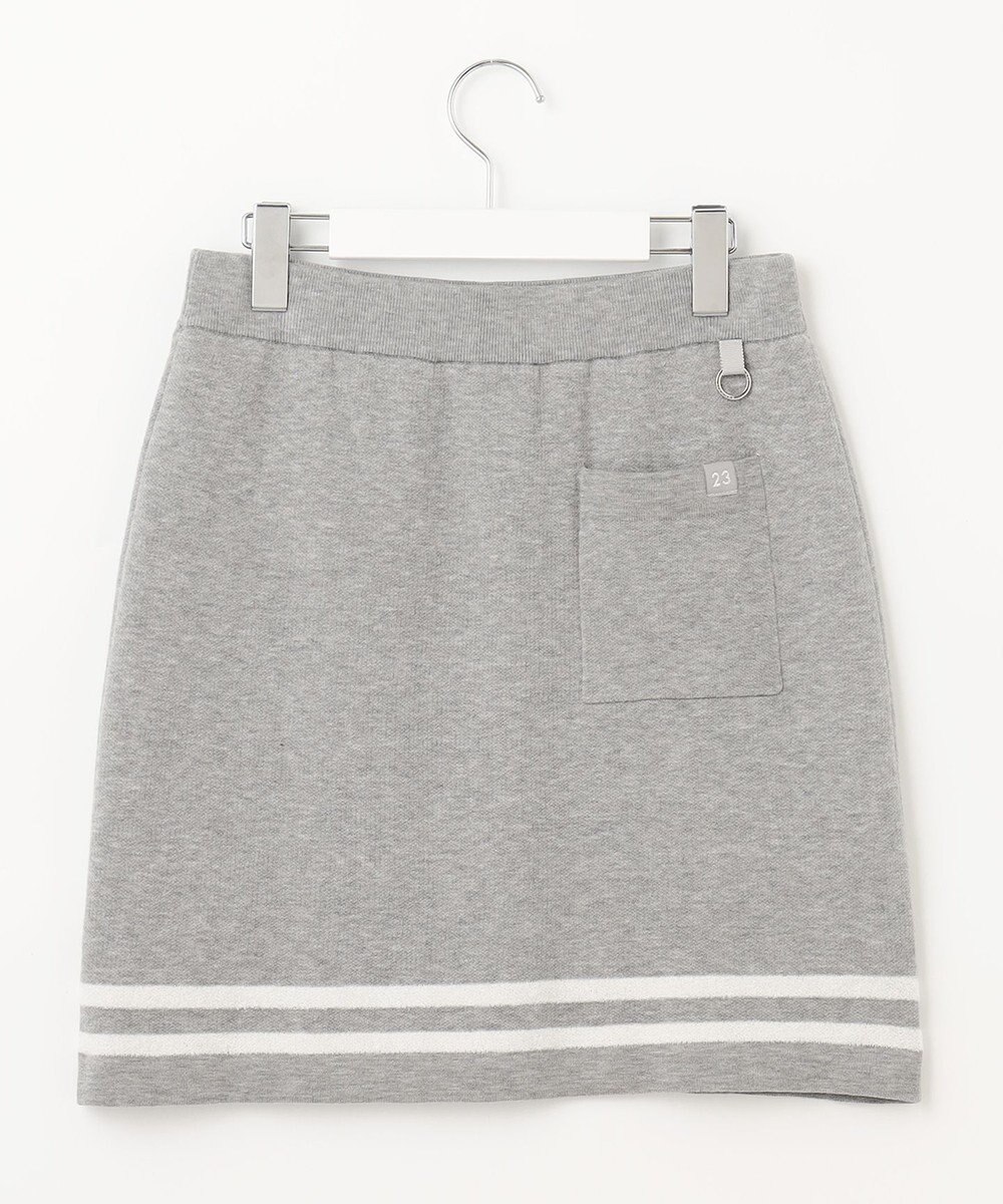 23区GOLF ウォッシャブルで気軽に着られる【WOMEN】モールボーダー ニットスカート 