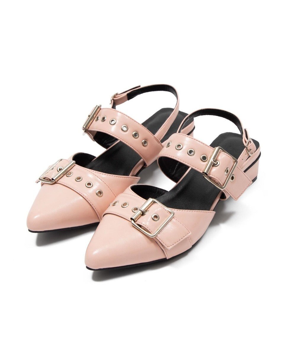 WEGO ハトメベルトポインテッドシューズ 