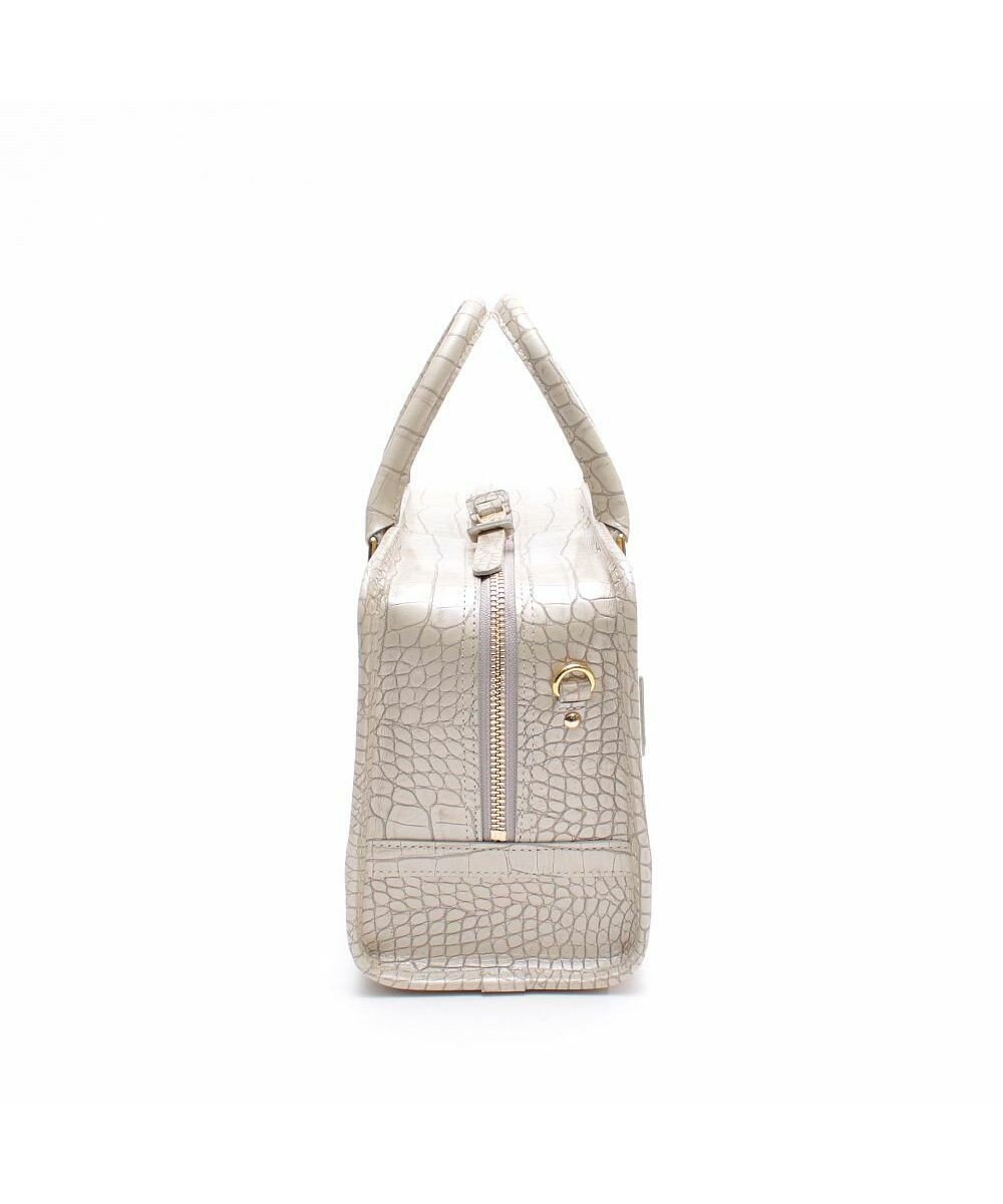 A.D.M.J. 【牛革】クロコ型押しヘリ巻きボストン28cm 