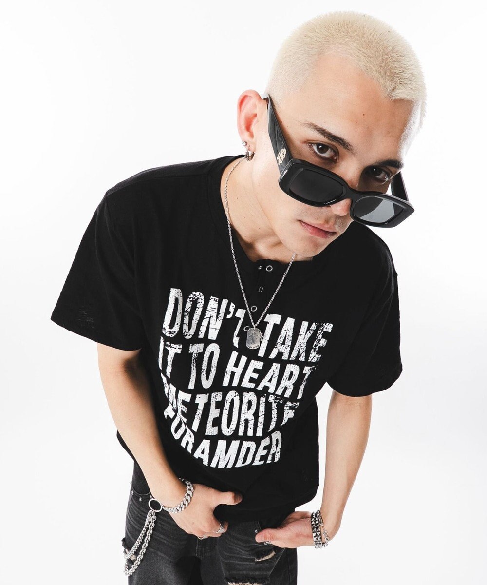 WEGO 【ユニセックス着用ITEM】ビッグロゴスラブヘンリーネックT（SS） 