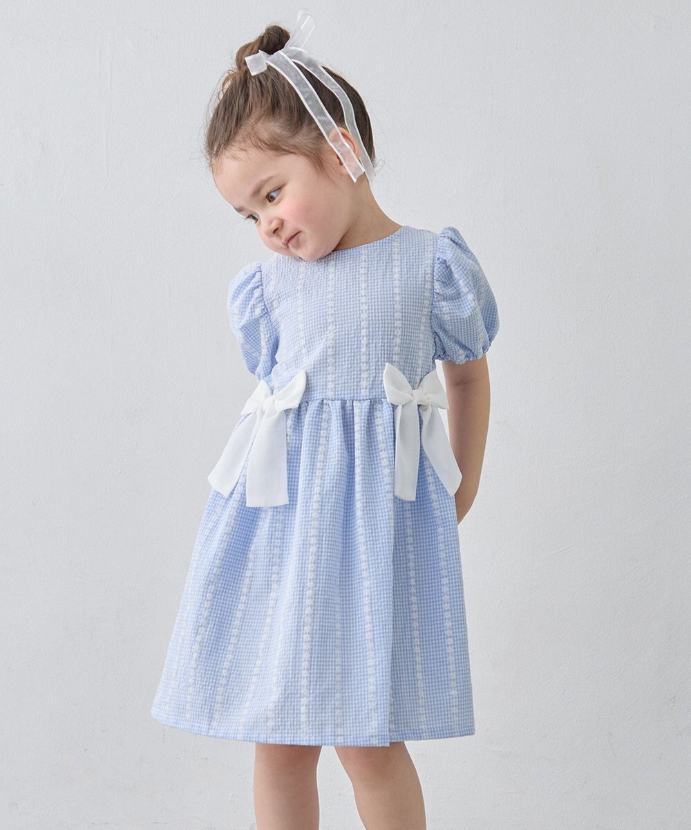 ANY KIDS 【洗濯機可能】サッカー ストライプワンピース 