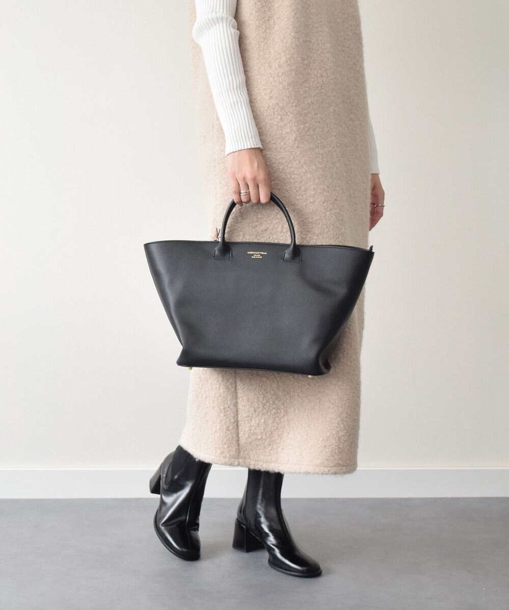 INTER-CHAUSSURES 【CHRISTIAN VILLA】ラージサイズレザーハンドバッグ 