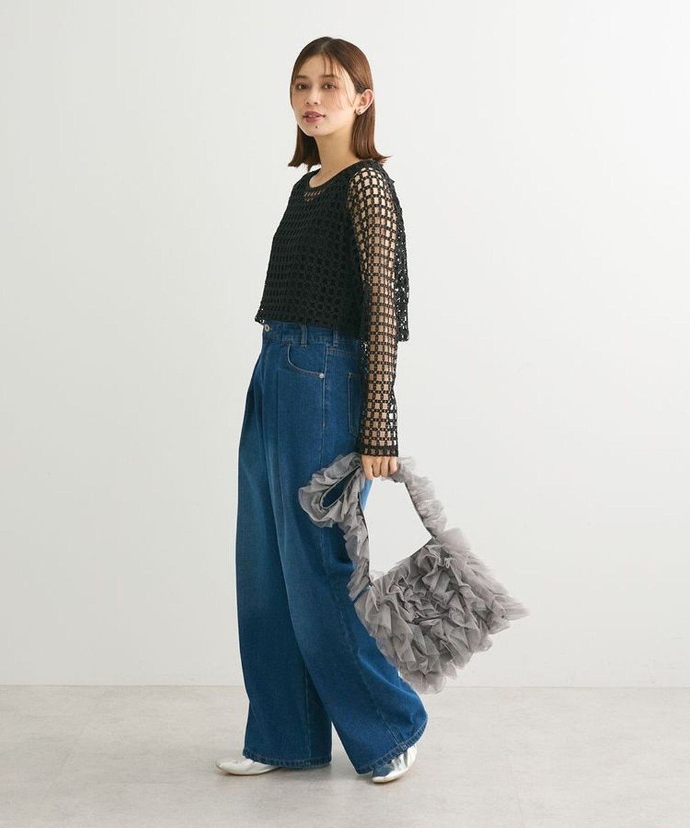 Green Parks ・ＳＵＧＡＲ　ＳＰＯＯＮ　フラワーメッシュプルオーバー 