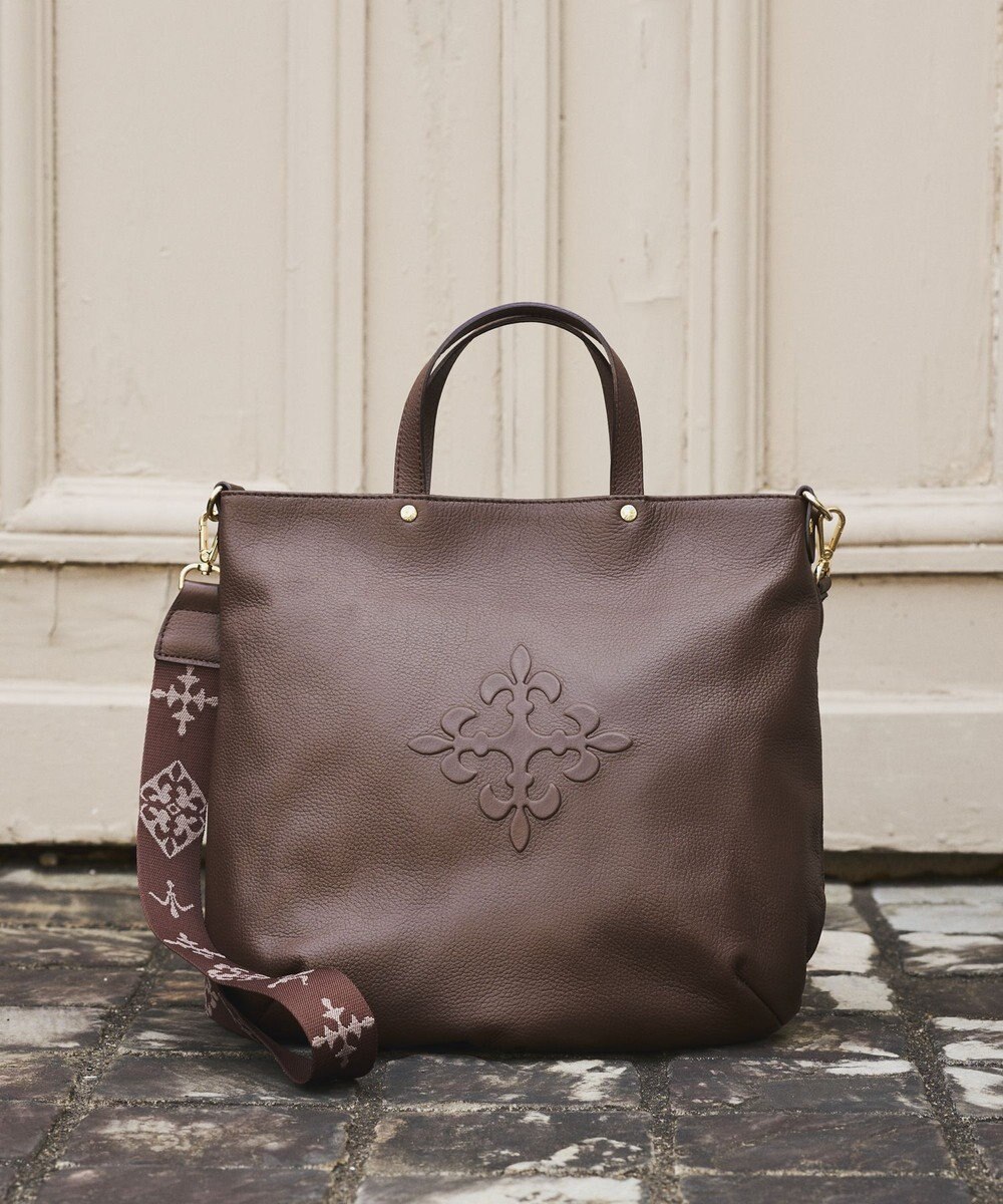 russet スリム2WAYトートバッグ <エンボスモノグラム>(CE-1611) 