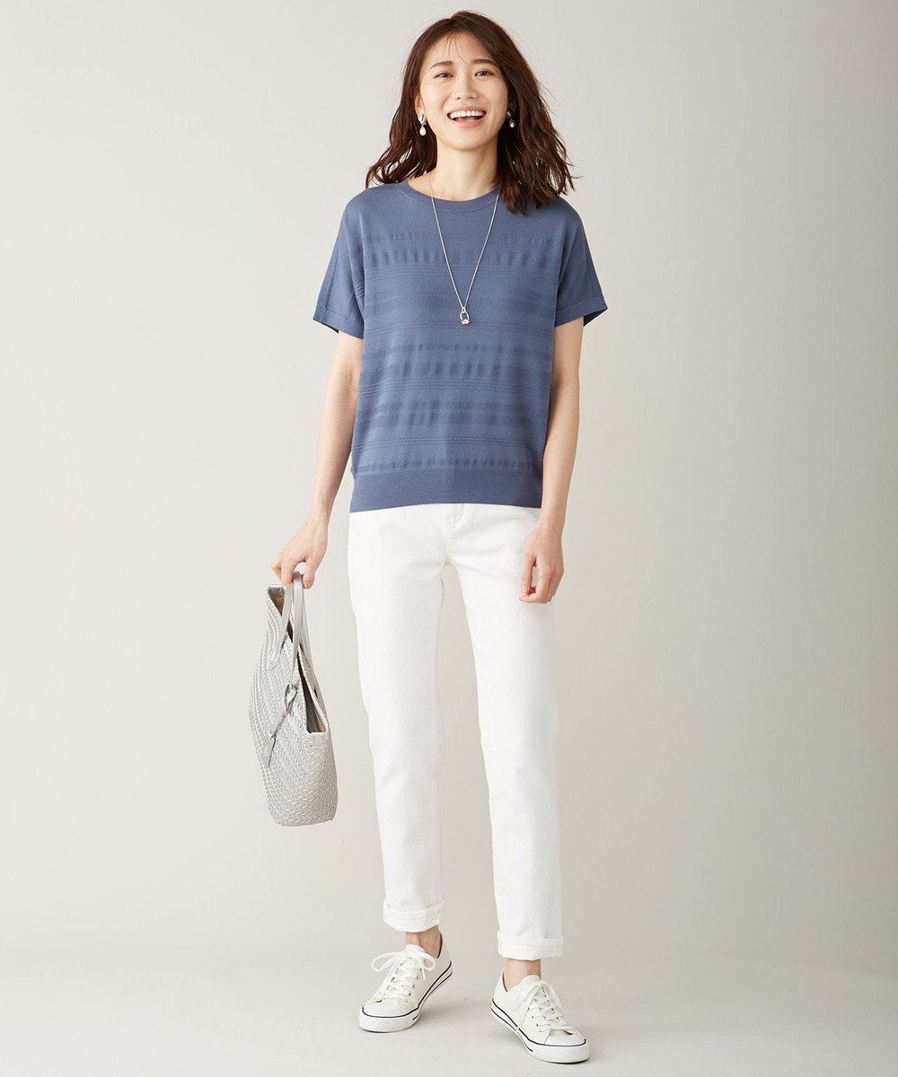 J.PRESS LADIES 10オンス ストレッチ デニム パンツ 