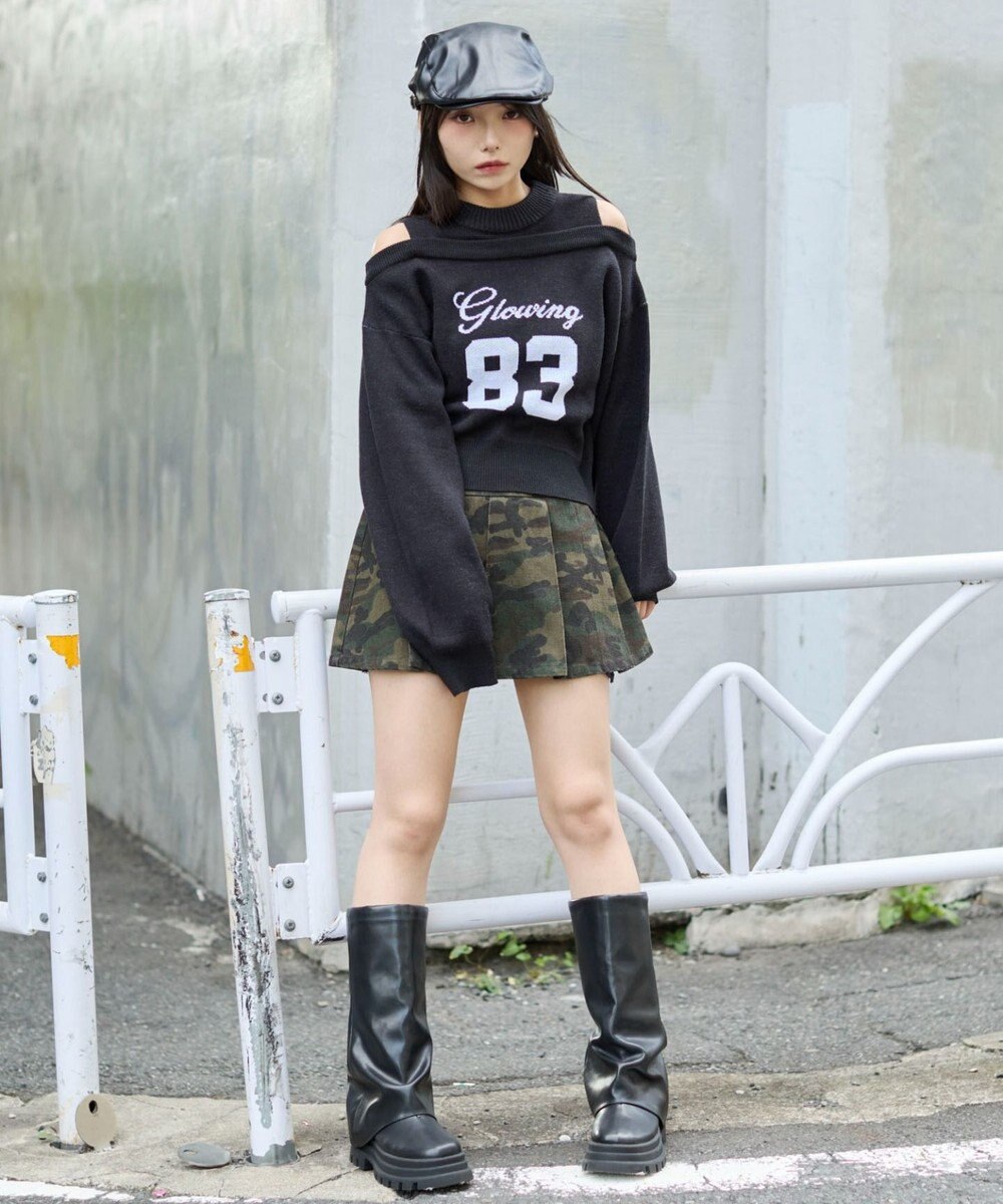 WEGO カモフラプリーツスカパン 