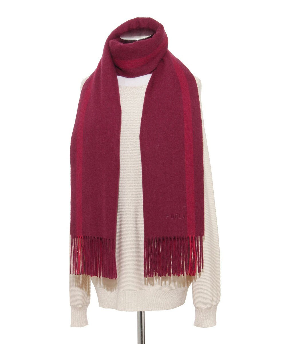 MOONBAT FURLA(フルラ）ウール100％ オンブレー カラーブロック ストール 