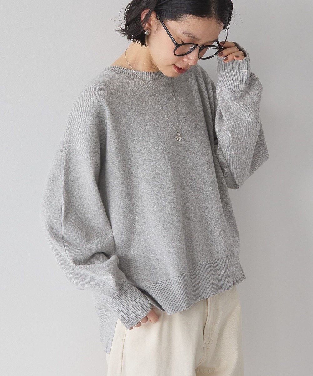 AMERICAN HOLIC 袖ボリュームサイドスリットニットプルオーバー 