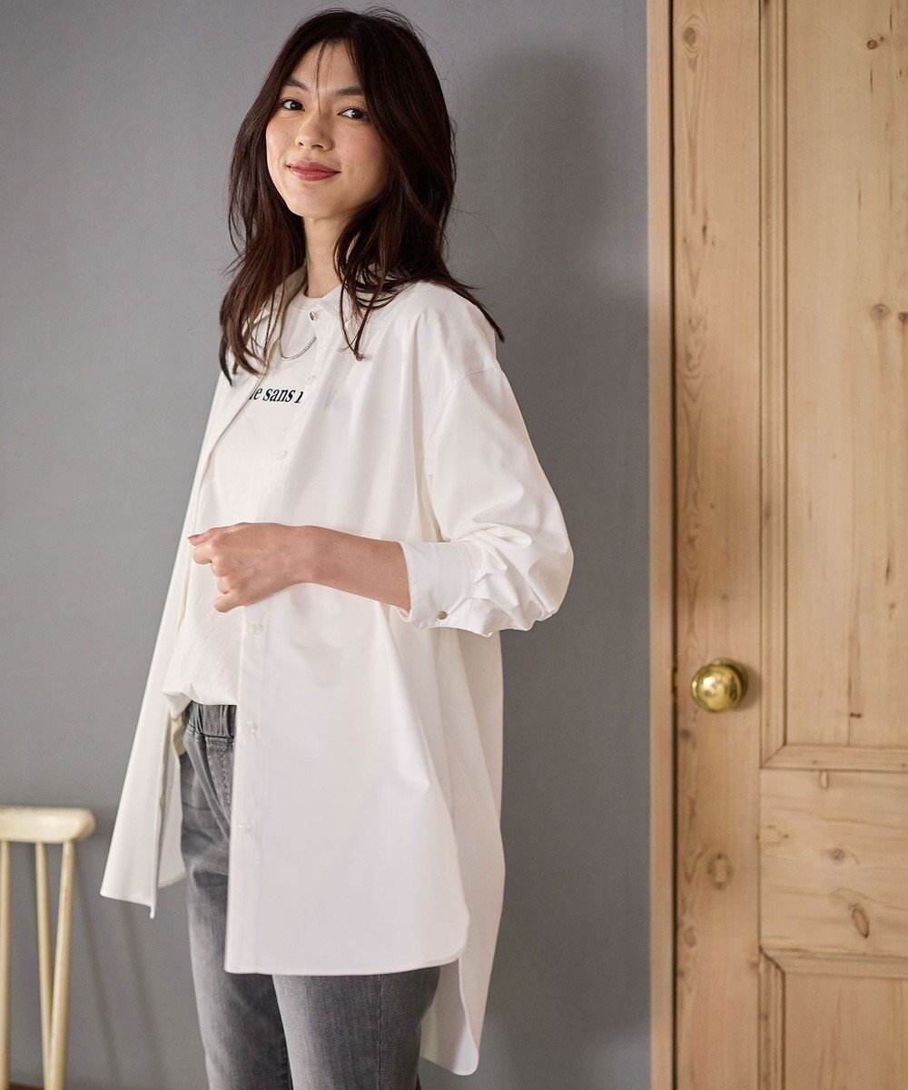 ANY L 【手洗い可能/抗菌防臭/UVカット/速乾】ロングシャツ 