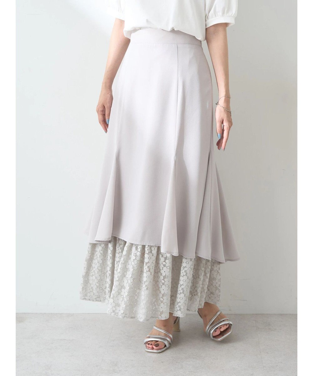 earth music&ecology レースヘムスカート 