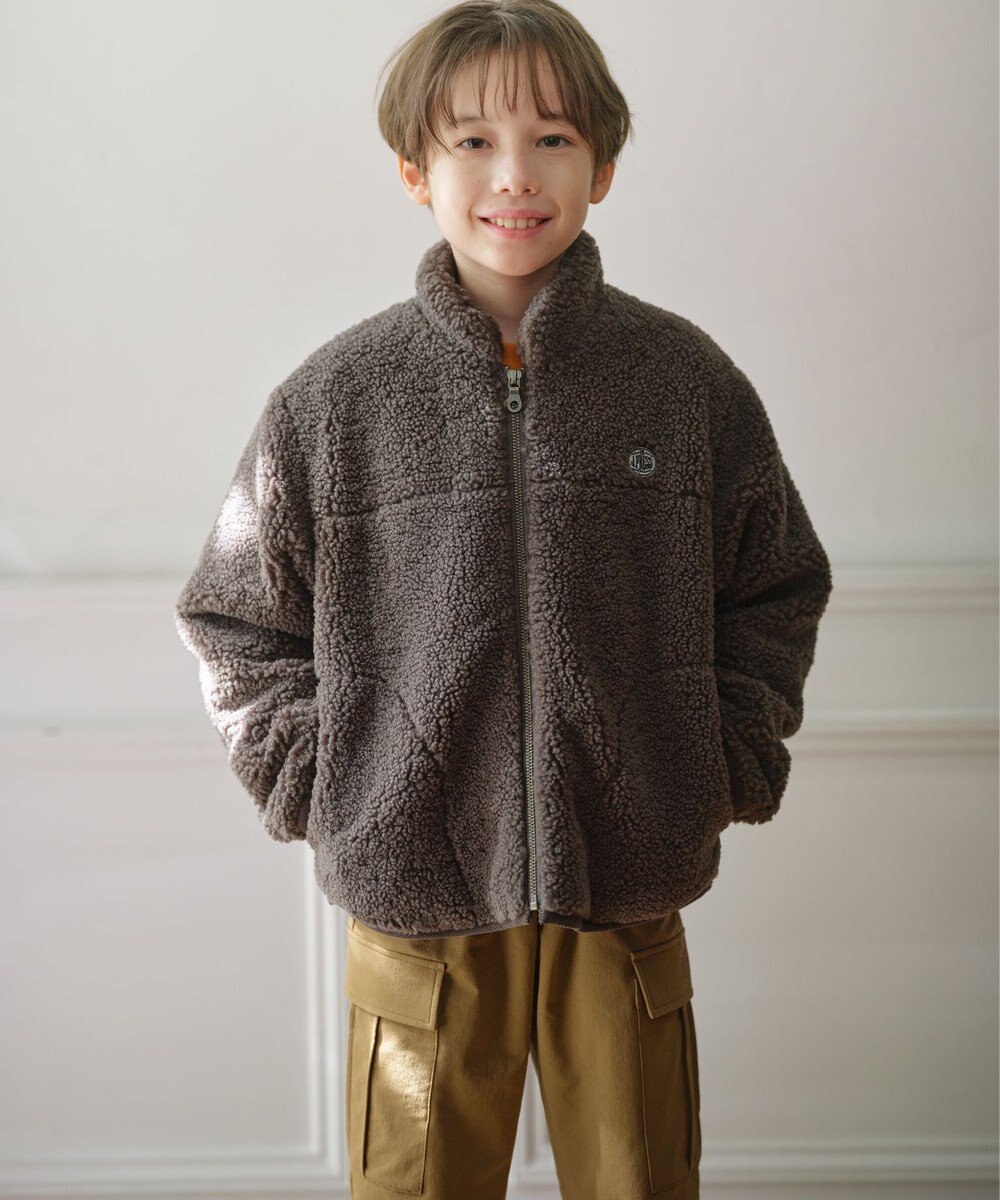 J.PRESS KIDS 【100-130cm】スタンドカラー ボア ブルゾン 