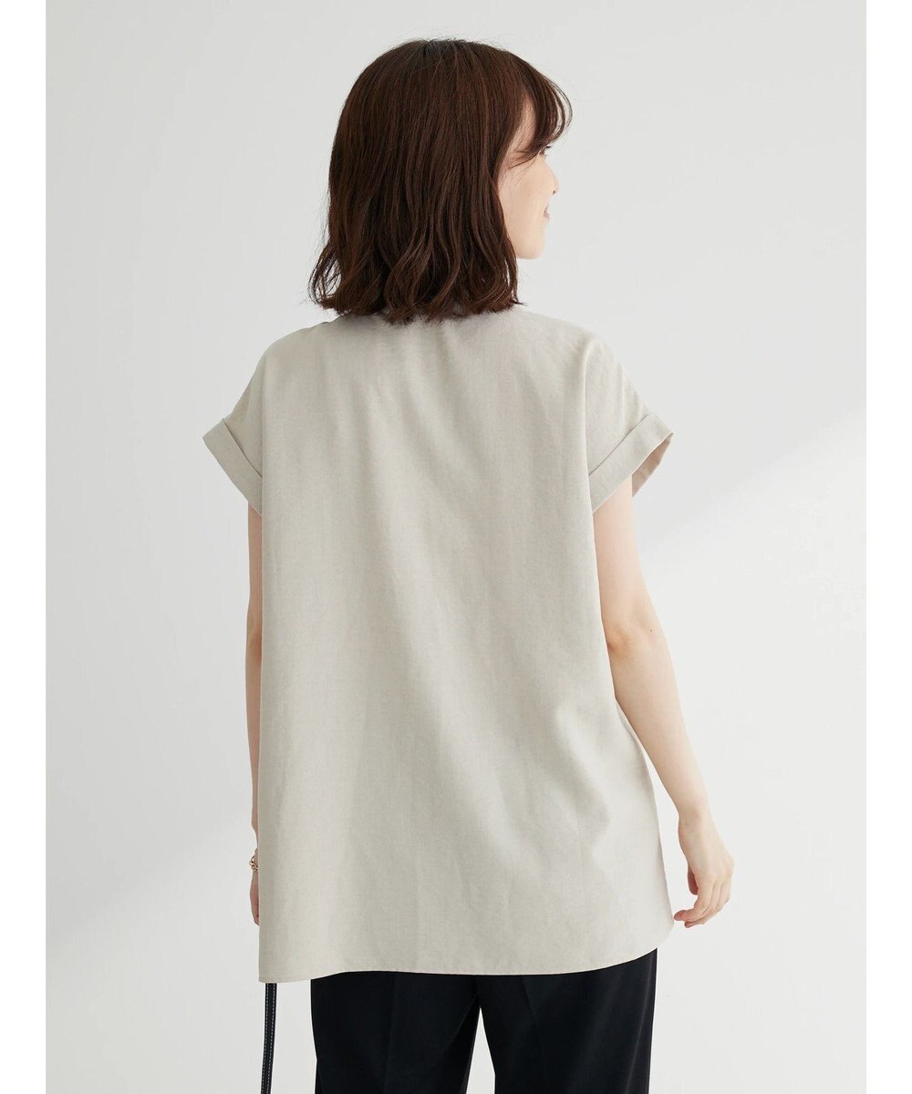 Green Parks フレンチスリーブタックブラウス 