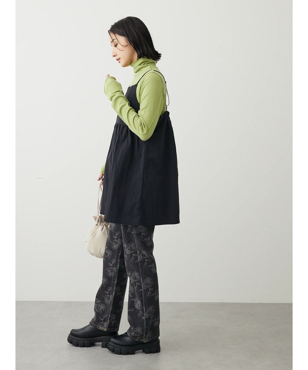 Green Parks ・Ｄｏｕｂｌｅ　Ｆｌａｇｓ　フラワー抜染ストレートデニム 