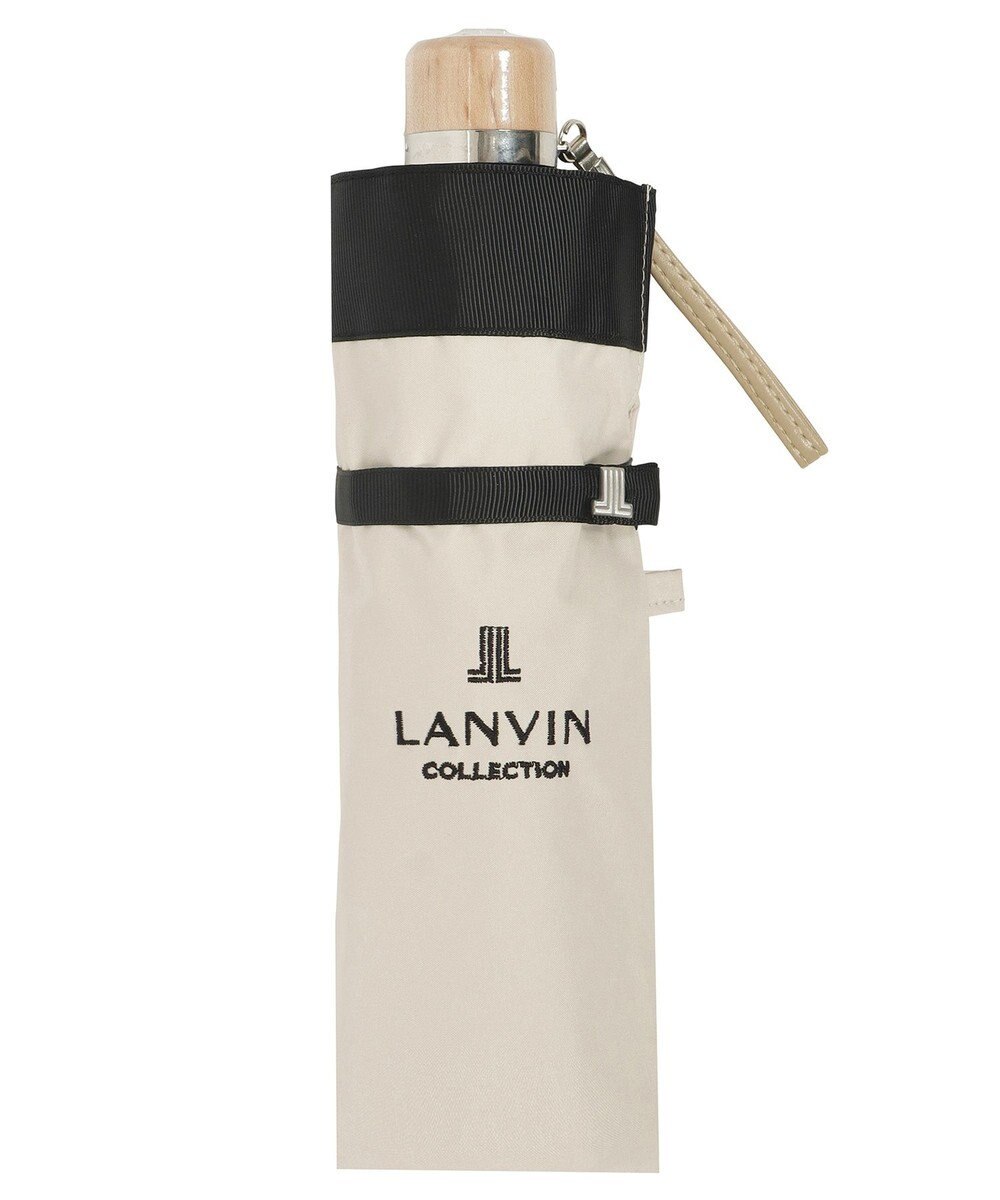 MOONBAT 【晴雨兼用日傘】ランバン コレクション（LANVIN COLLECTION） 折りたたみ日傘 グログランリボン 
