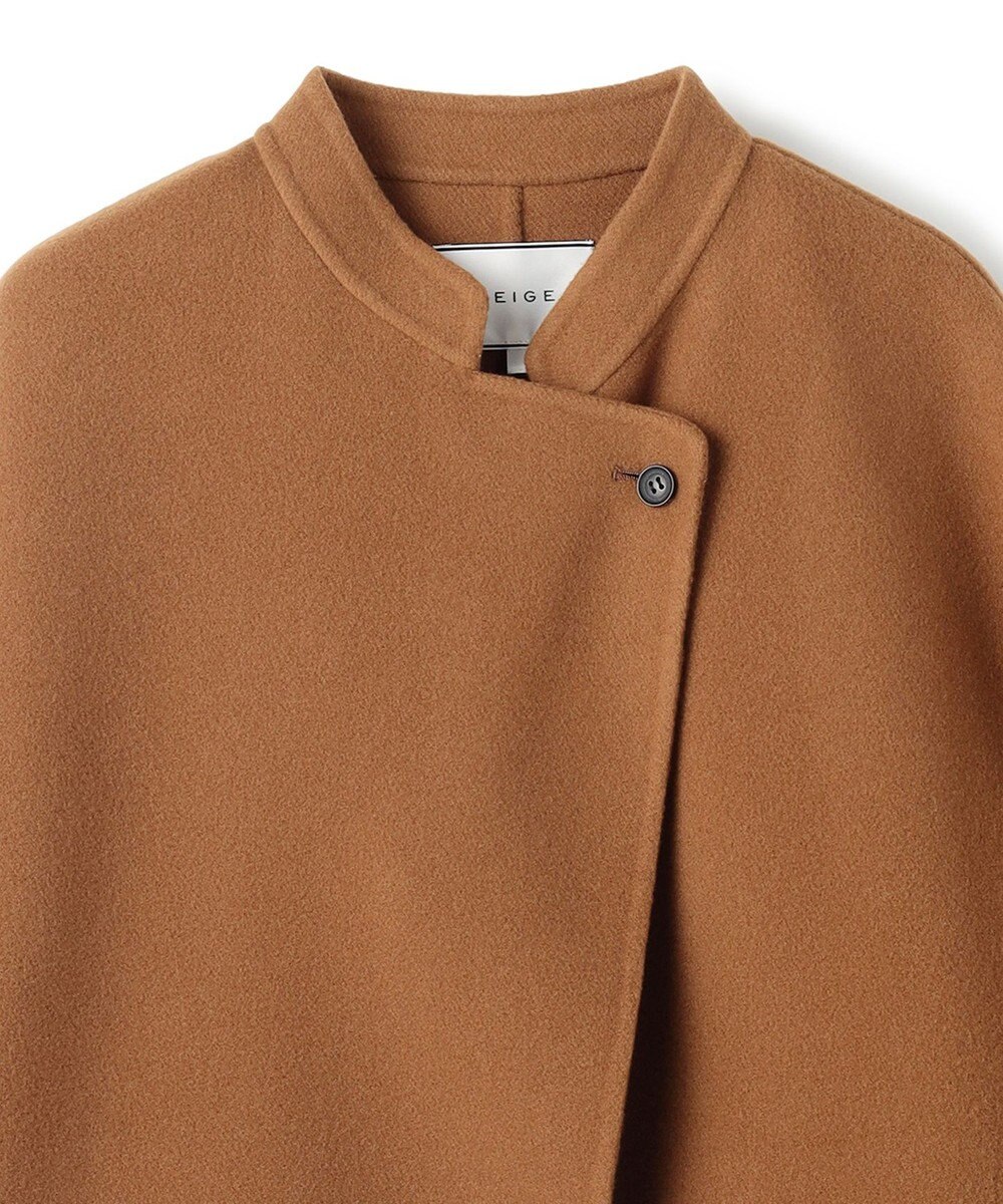 BEIGE， 【andGIRL 秋号掲載】LEMOORE / ウールリバースタンドカラーショートコート 