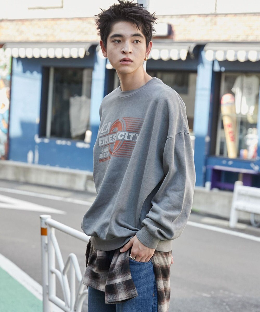 WEGO 【ユニセックス着用ITEM】ピグメントグラフィックプルオーバー 