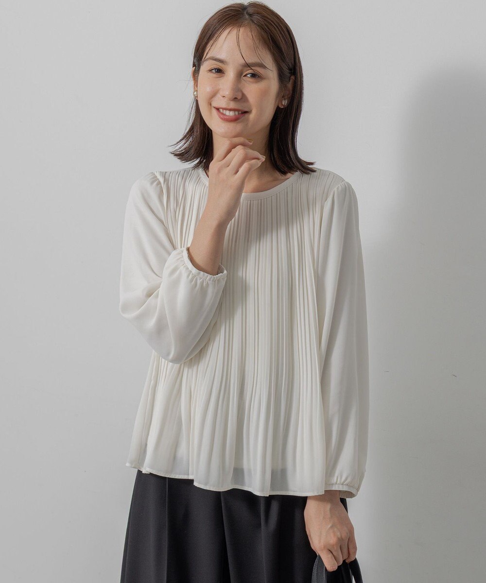 組曲 S 【WEB限定】ジョーゼットシフォンプリーツ ブラウス 