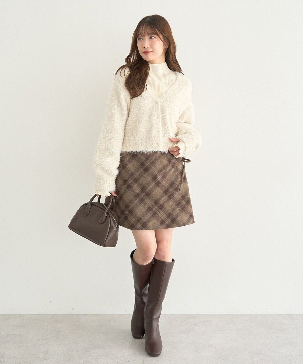 earth music&ecology ミックスカラーラメニットカーディガン 