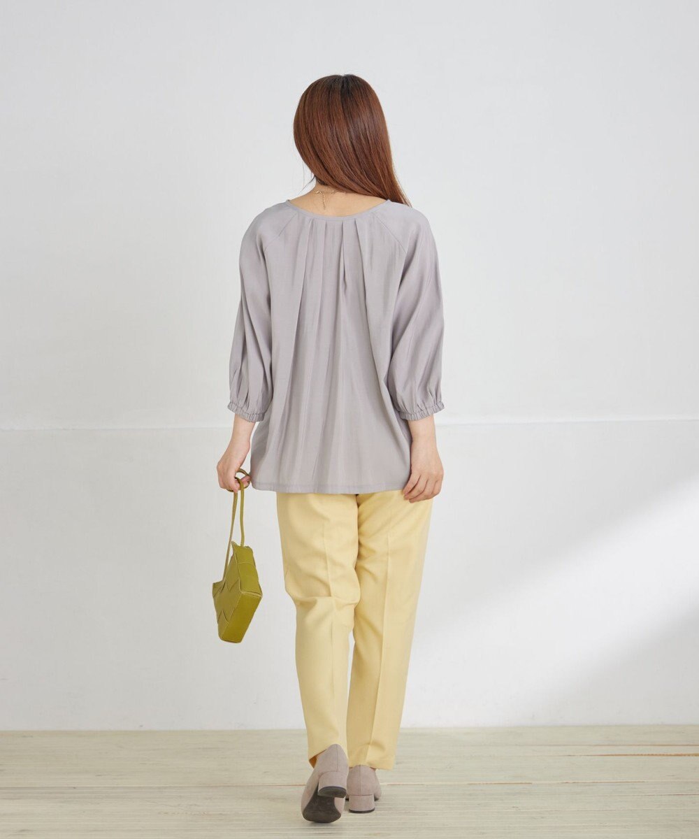 Tiaclasse 【洗える】ラグランタックブラウス 