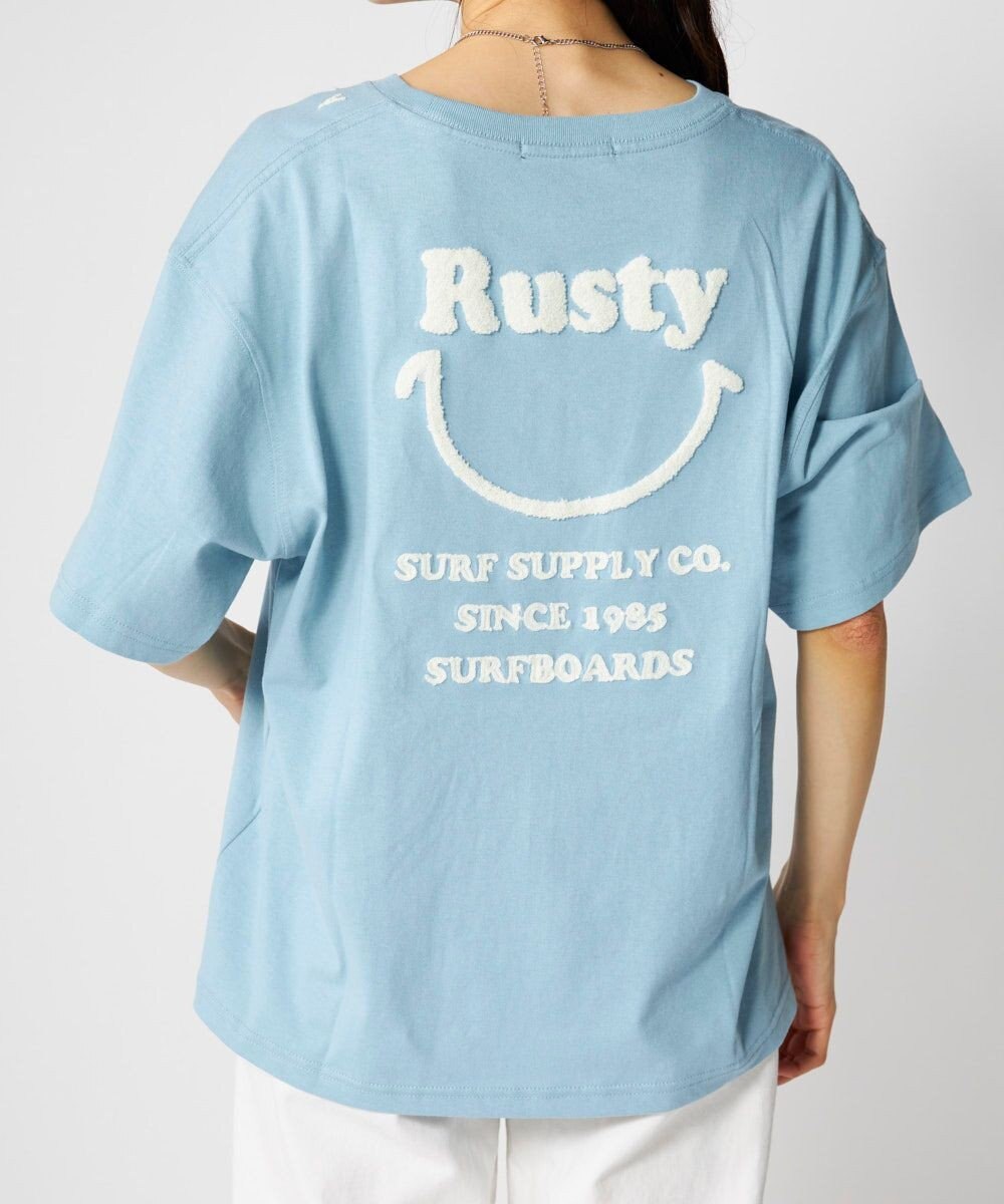 OP／FILA 【RUSTY】ニコちゃん×刺しゅう半袖Tシャツ 