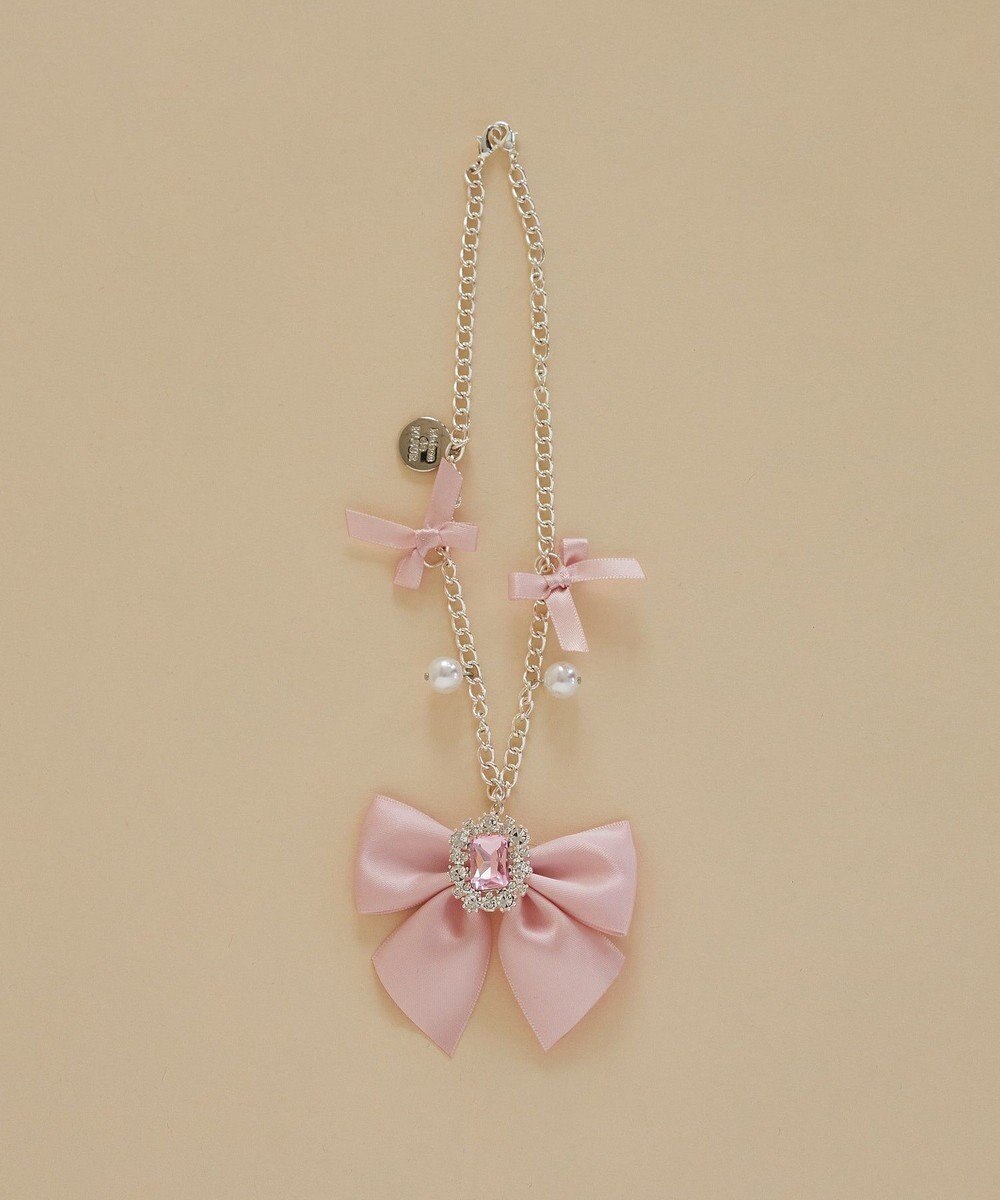 Maison de FLEUR ビジューリボンパールバッグチャーム 