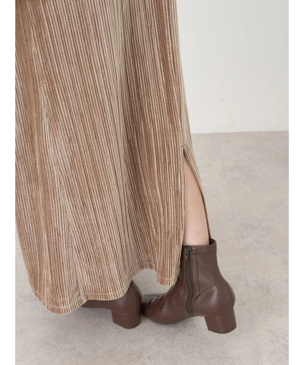 earth music&ecology ベロアプリーツキャミワンピース 