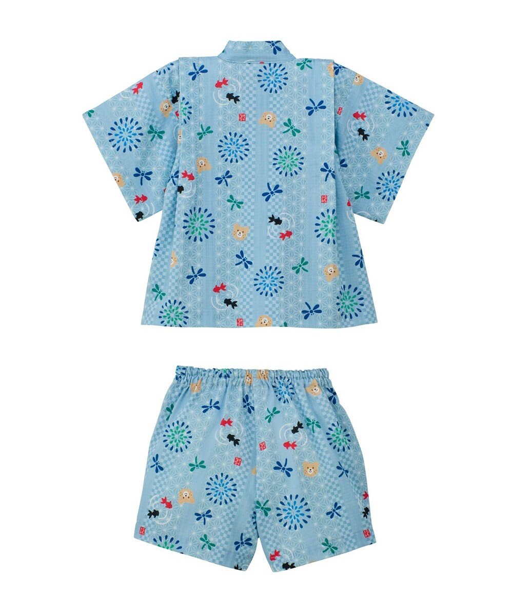 MIKI HOUSE HOT BISCUITS 【80-120cm】総柄 甚平スーツ 