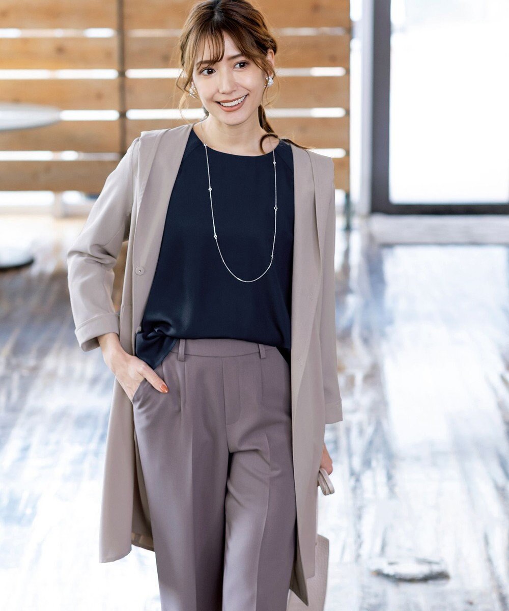 Tiaclasse 【洗える】ラグランパフスリーブブラウス 