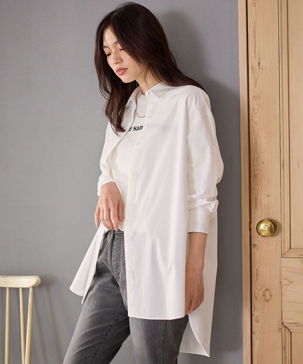 ANY L 【手洗い可能/抗菌防臭/UVカット/速乾】ロングシャツ 