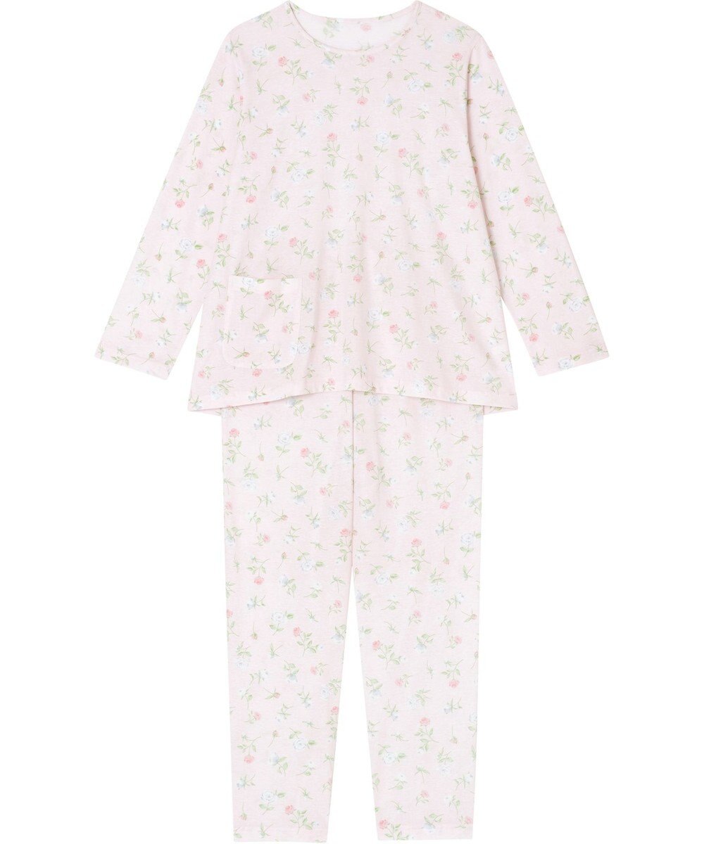 Wing 【パジャマ】　長袖・長ズボン　綿100%　天竺素材　花柄　ウイング／ワコール　EP7082 