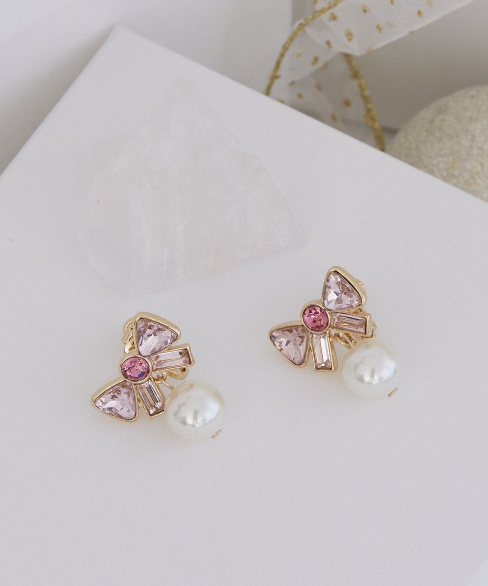 Maison de FLEUR ビジューリボンイヤリング 