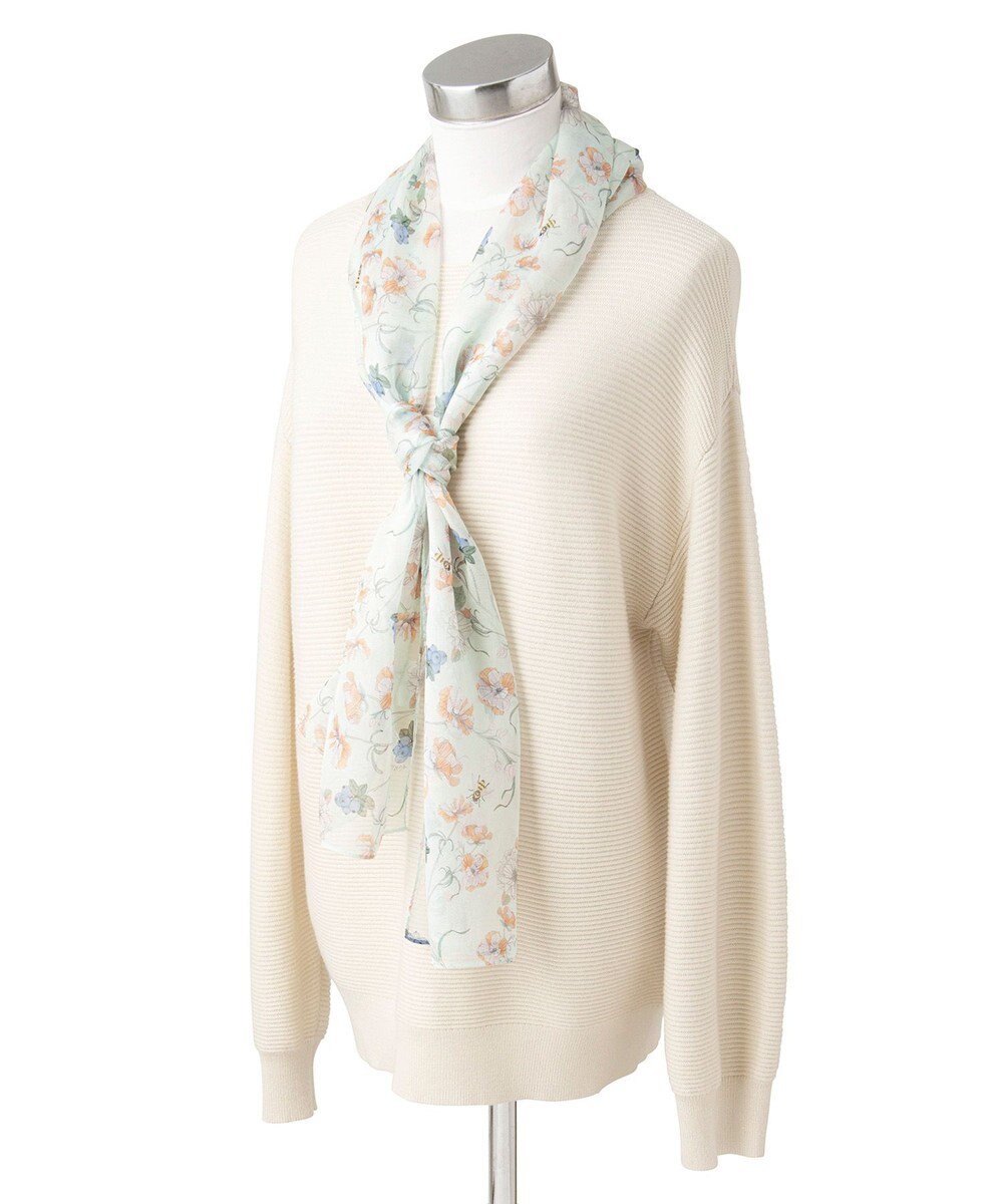 MOONBAT FURLA(フルラ) シルクシフォンロングスカーフ／35×150cm 