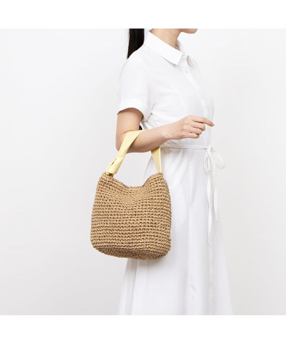 UNBILLION カシュカシュ cachecache / リボンハンドルクロッシェミニトート 