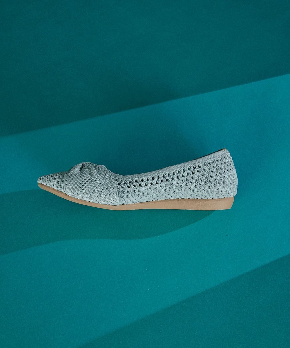 Tiaclasse 【小倉優子さん着用】リボンニットフラットパンプス 