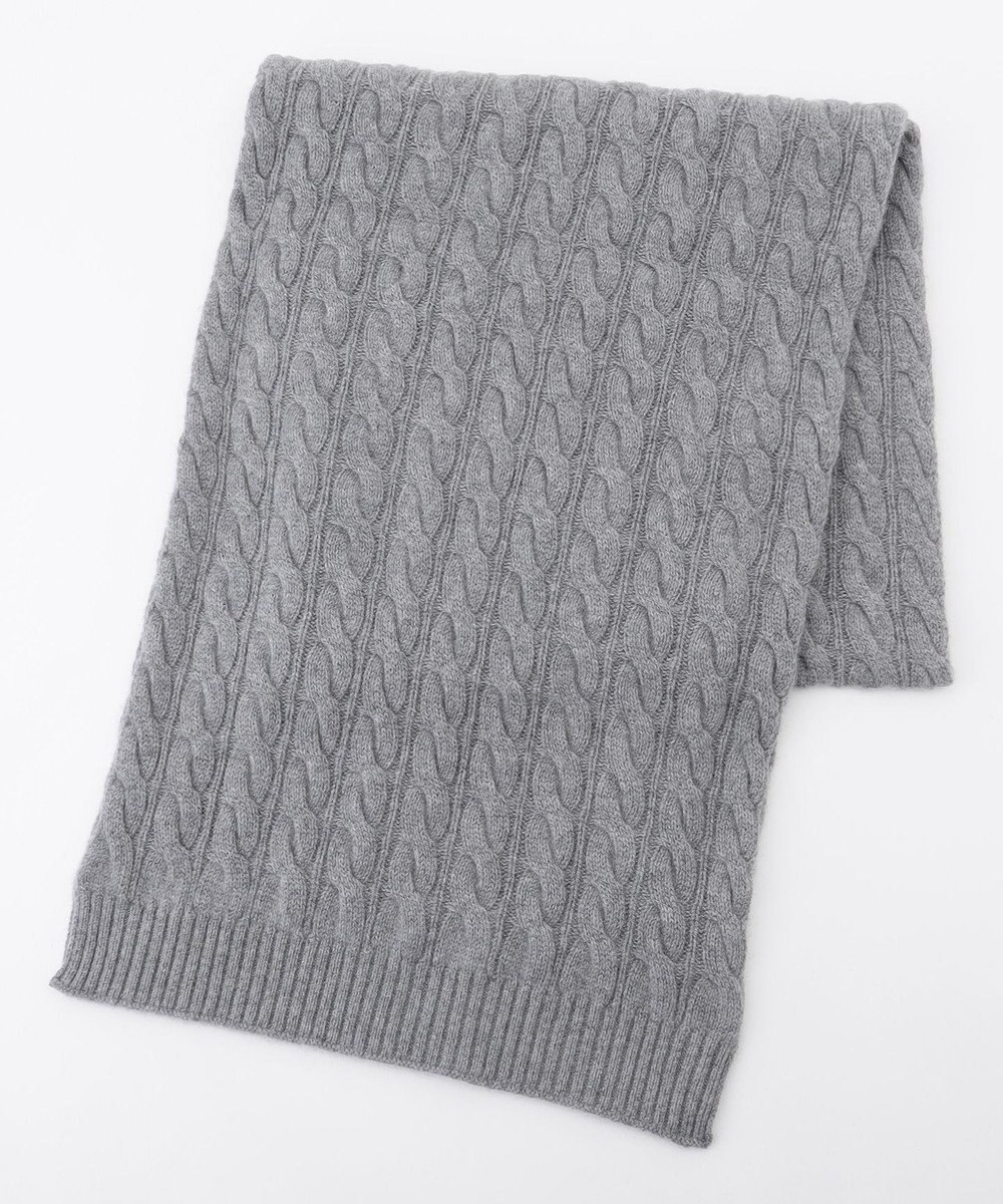 BEIGE， 【洗える】SEDONA / ウールカシミヤケーブルストール 