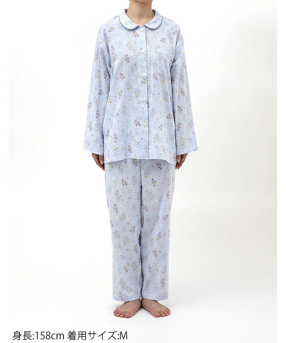 Wing パジャマ 綿100%(本体) 二重ガーゼ 長袖 長ズボン レディース EP7047 ウイング／ワコール 