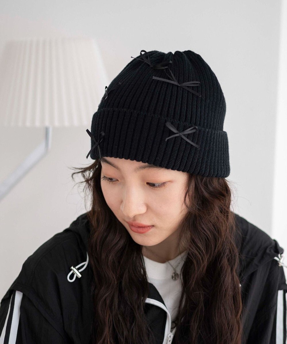 WEGO ribbon　knit　cap 