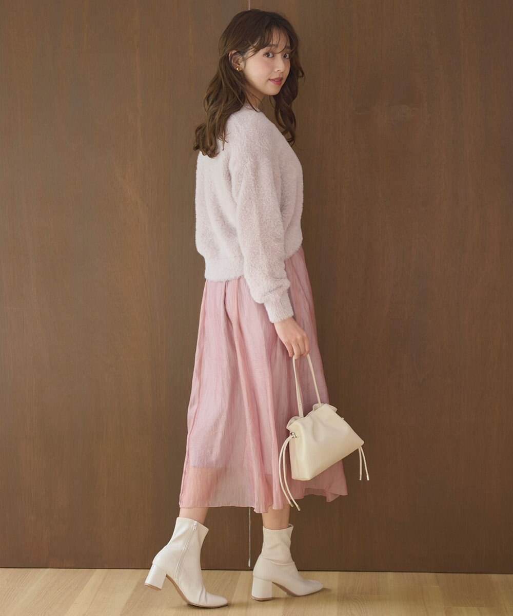 Feroux 【洗える】ニット×フレアスカート セットアップ 