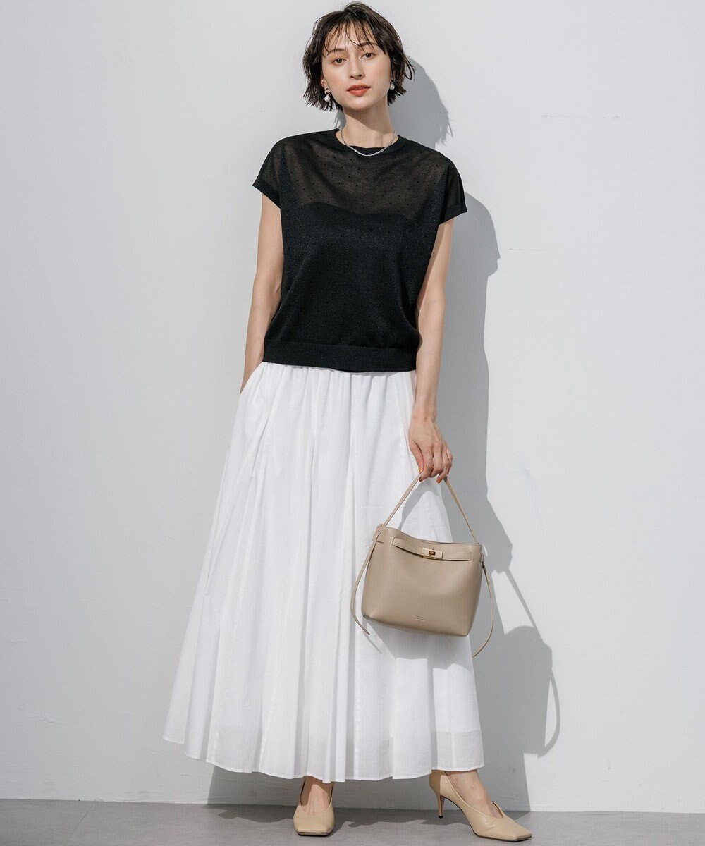 23区 L 【先行予約/WEB&一部店舗限定カラーあり】シアードット フレンチスリーブ ニット 