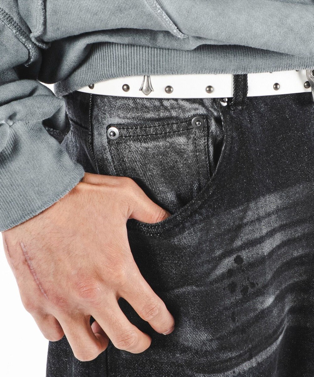 WEGO 【ユニセックス着用ITEM】スーパーバギーダーティデニムパンツ 