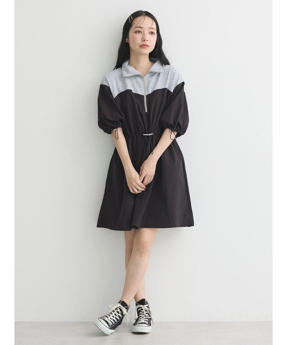 earth music&ecology ハーフＺＩＰミニワンピース 