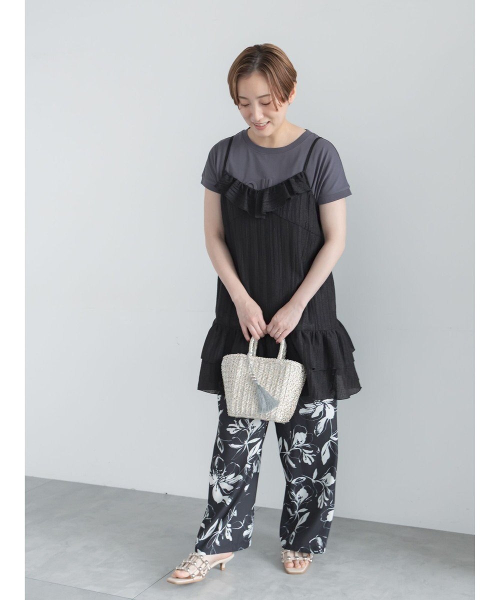 Te chichi 【接触冷感】エンボスロゴフレンチスリーブTシャツ 