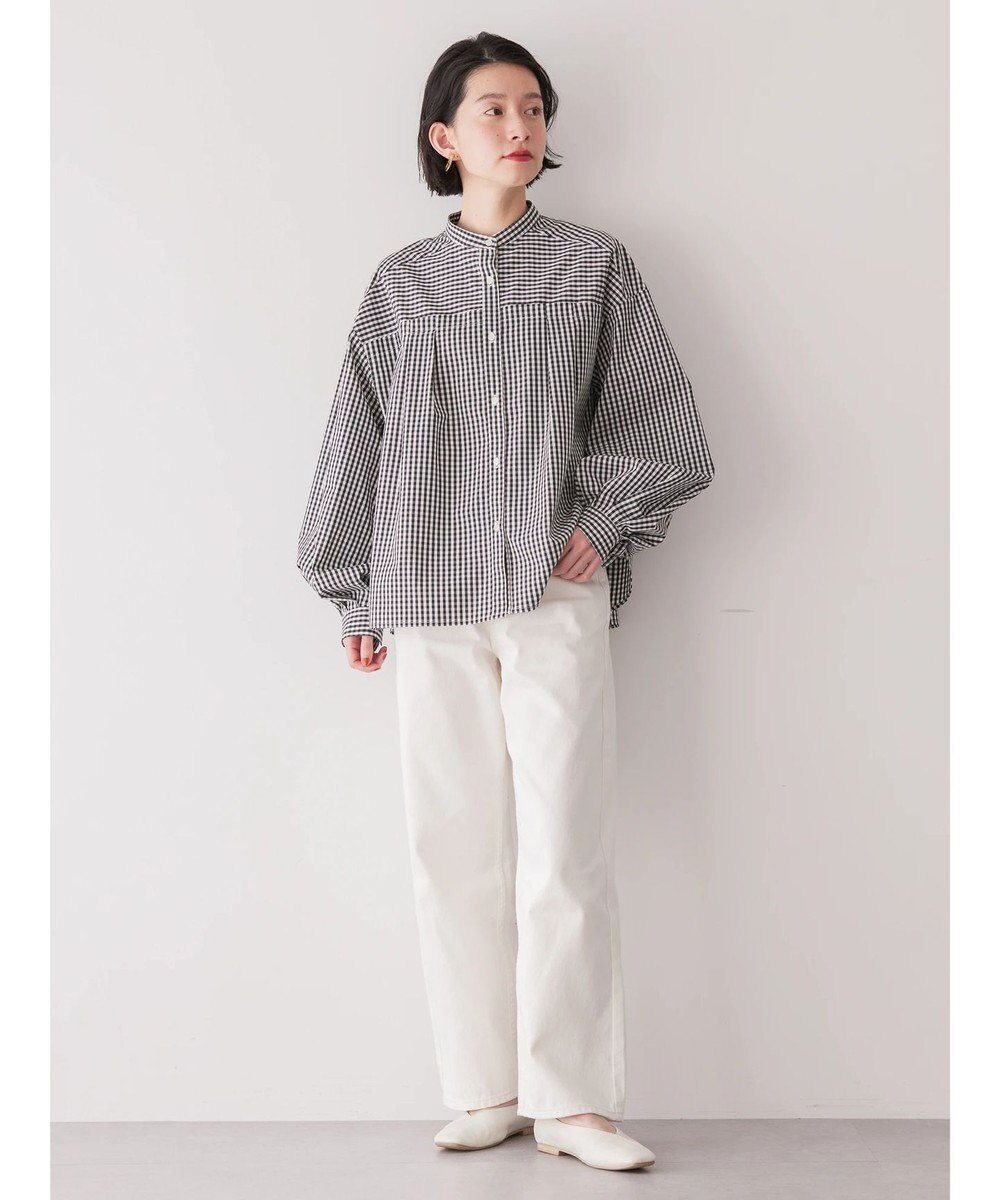 AMERICAN HOLIC イージーケア切替タックワイドシャツ 