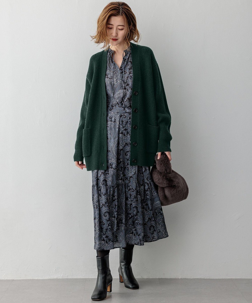 23区 【洗える】カシミヤブレンド ニット カーディガン 