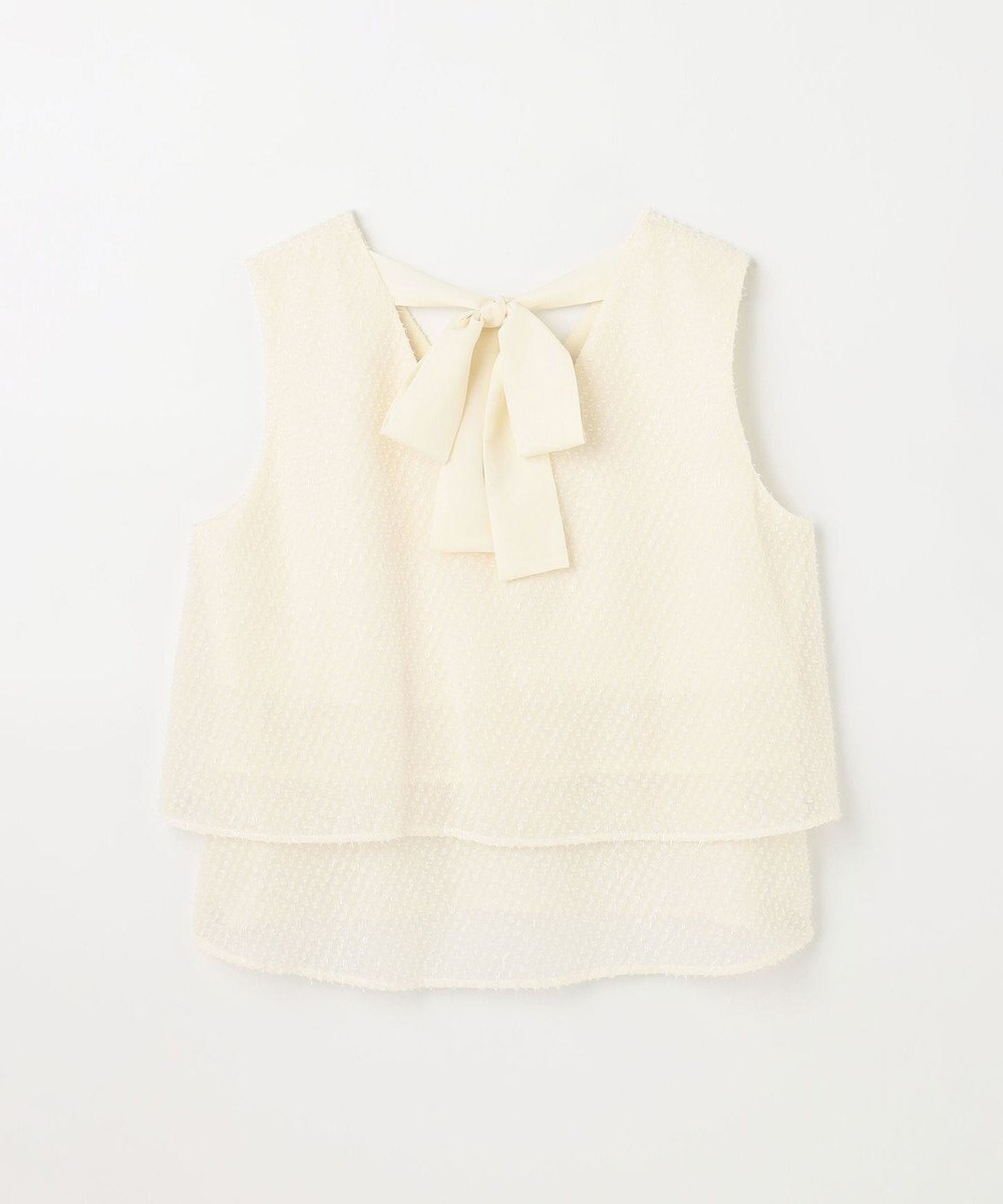 GRACE CONTINENTAL シフォンカットジャガードトップ 