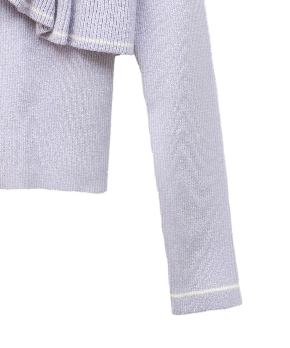 earth music&ecology Ｖネックフリルニットカーディガン 