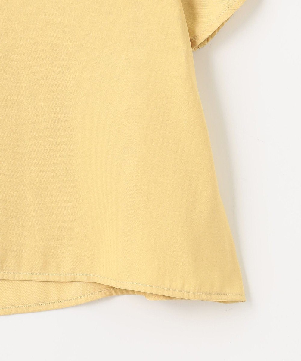 ANY マットサテン袖タックブラウス 