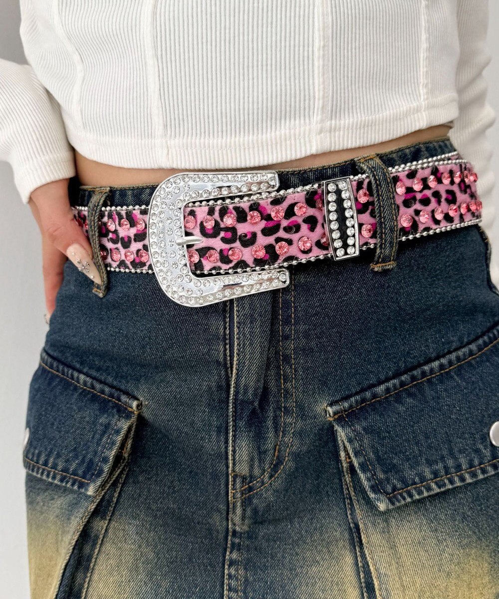 WEGO Lビジューラメシャギーベルト 