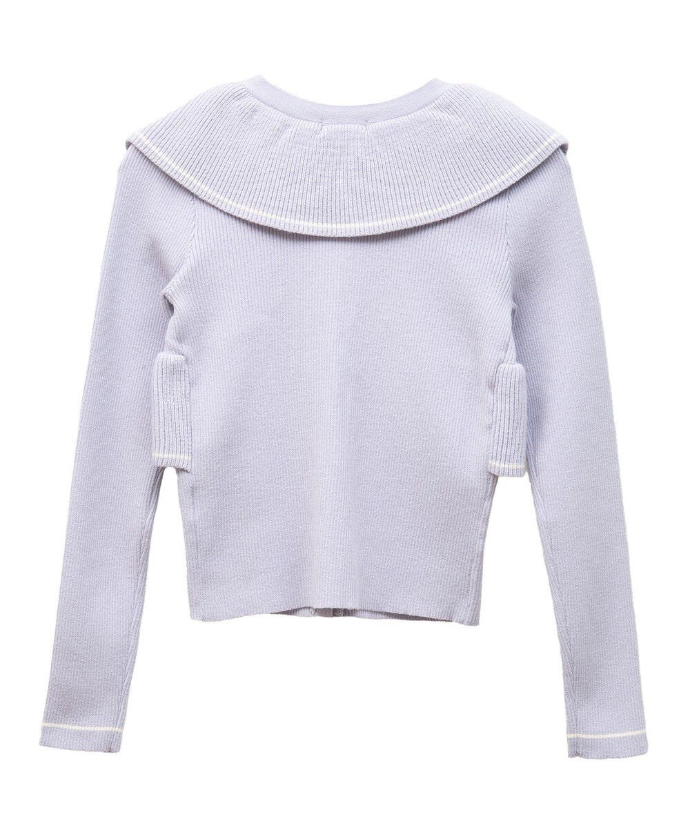 earth music&ecology Ｖネックフリルニットカーディガン 