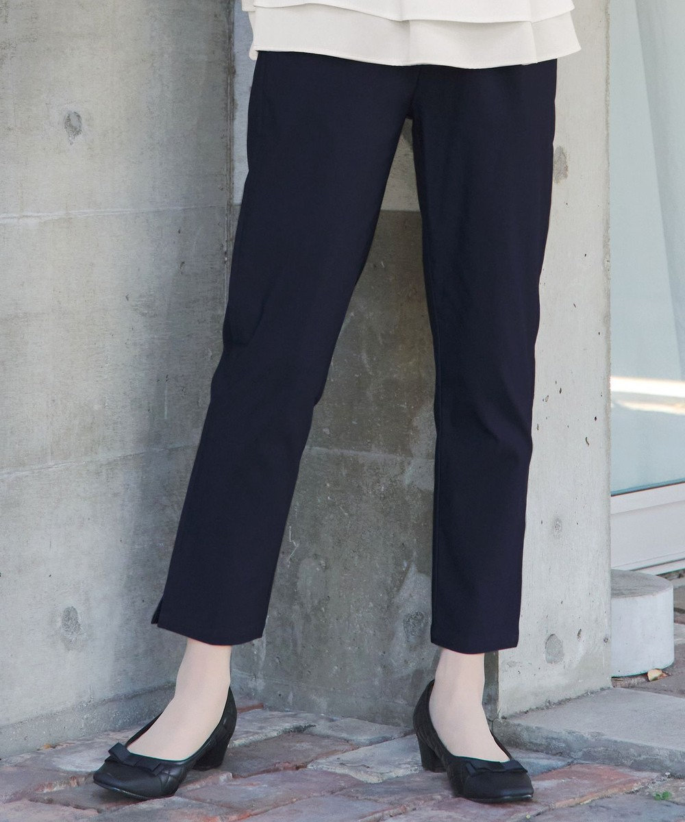 Tiaclasse L 【洗える】ストレッチサイドラインパンツ 